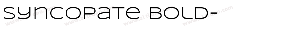 Syncopate Bold字体转换